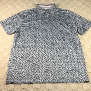 Barstool Sports Dad Golf Polo Shirt Short Sleeve AOP Sneaker Blue Size 2XL